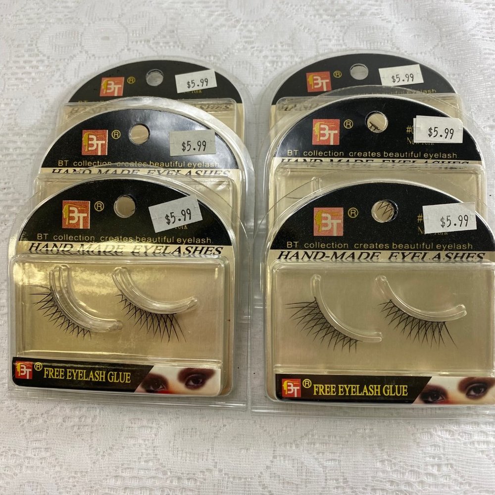 BT Hand Made False Eye Lashes. #05244.  6 pairs. Glue included.